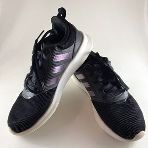 Adidas QT Racer 2.0 Multicolor Lace Up Sneakers Running Shoes Cloudfoam Size 4